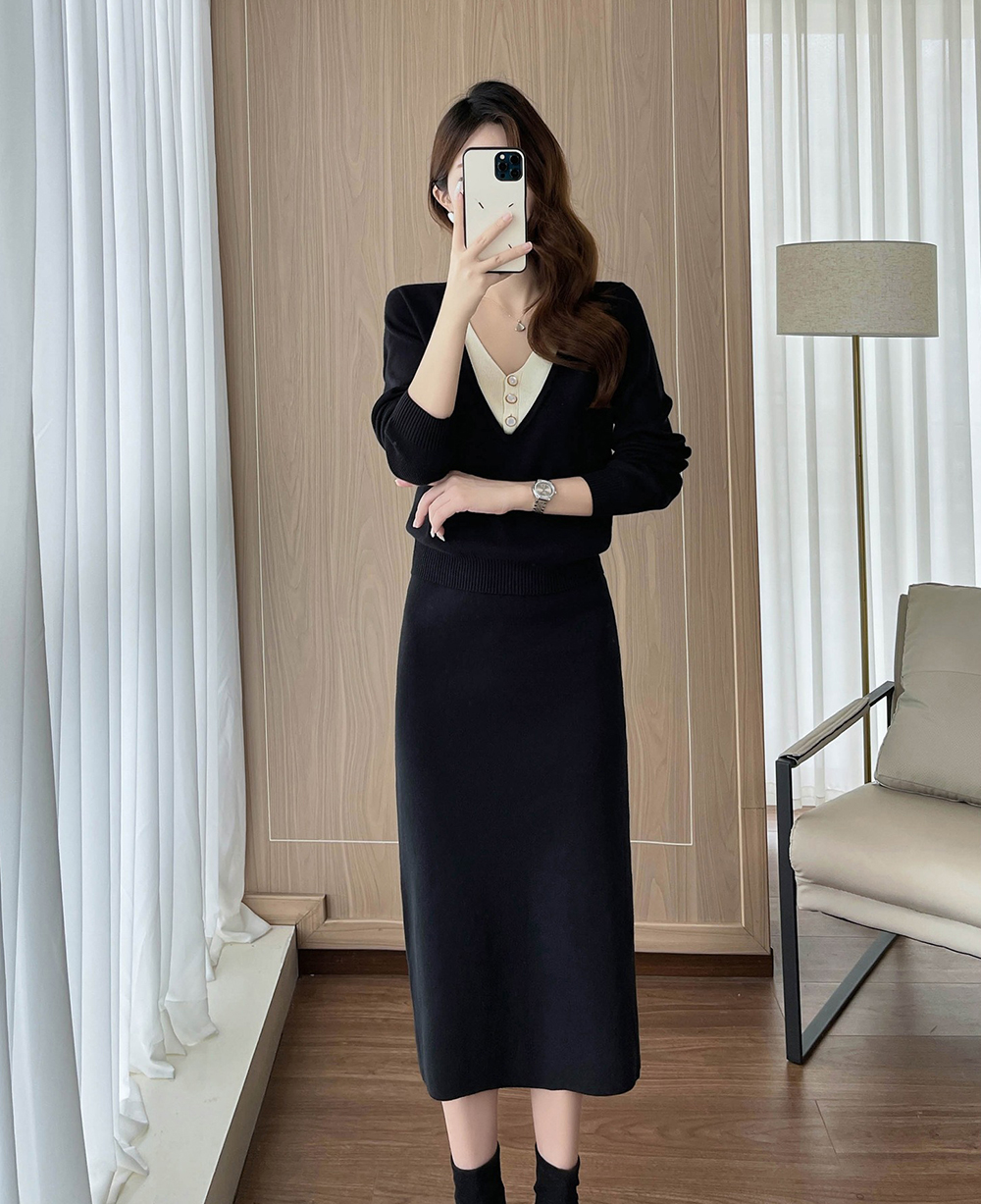 優雅簡約包臀裙套裝,evaviva,JW-ZE09188,優雅簡約包臀裙套裝,領500,999免運