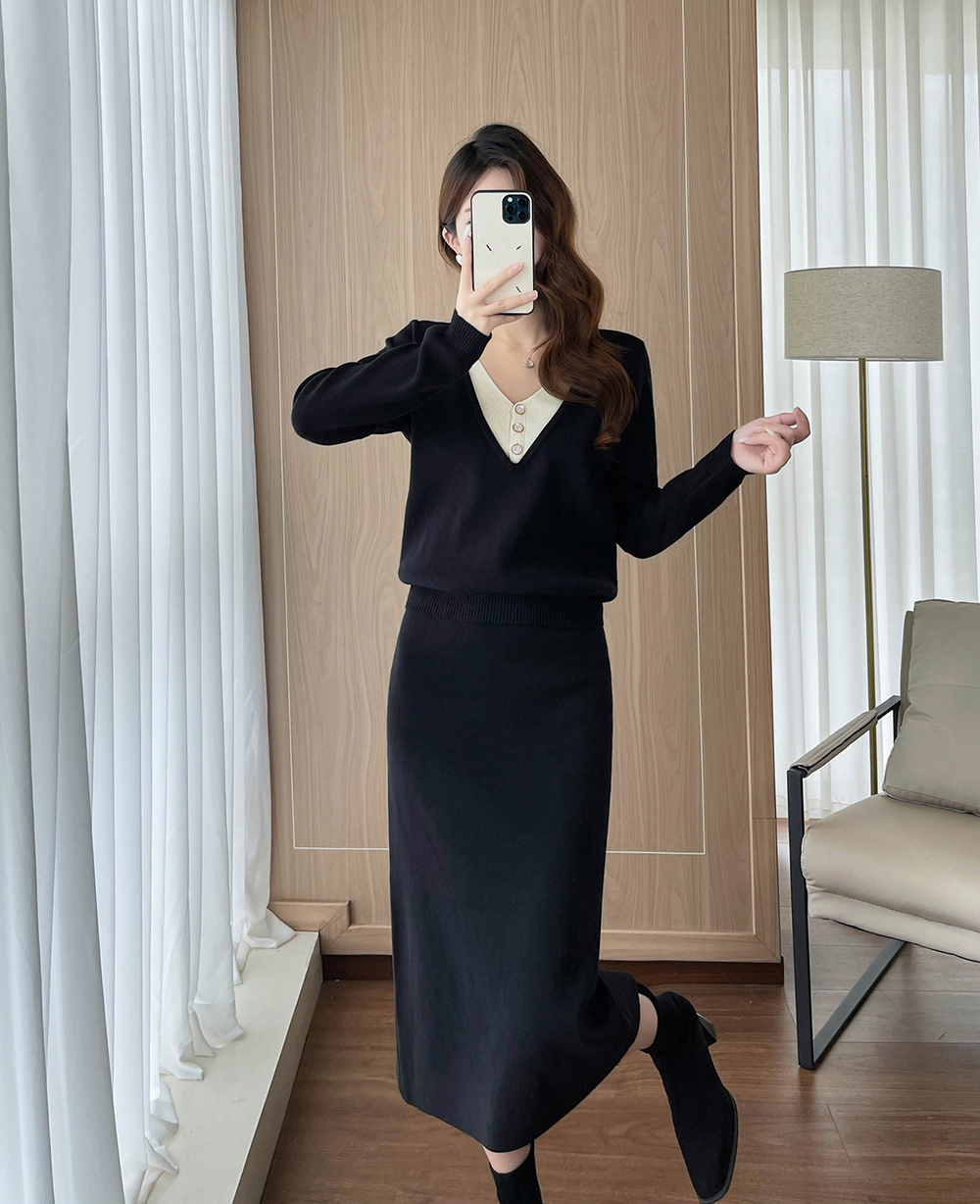 優雅簡約包臀裙套裝,evaviva,JW-ZE09188,優雅簡約包臀裙套裝,領500,999免運