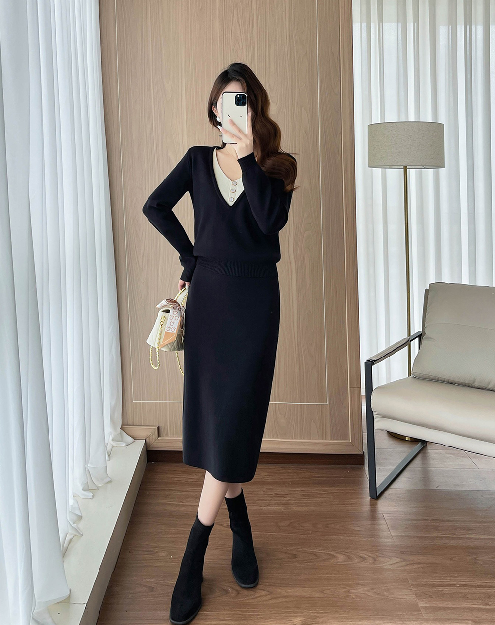 優雅簡約包臀裙套裝,evaviva,JW-ZE09188,優雅簡約包臀裙套裝,領500,999免運