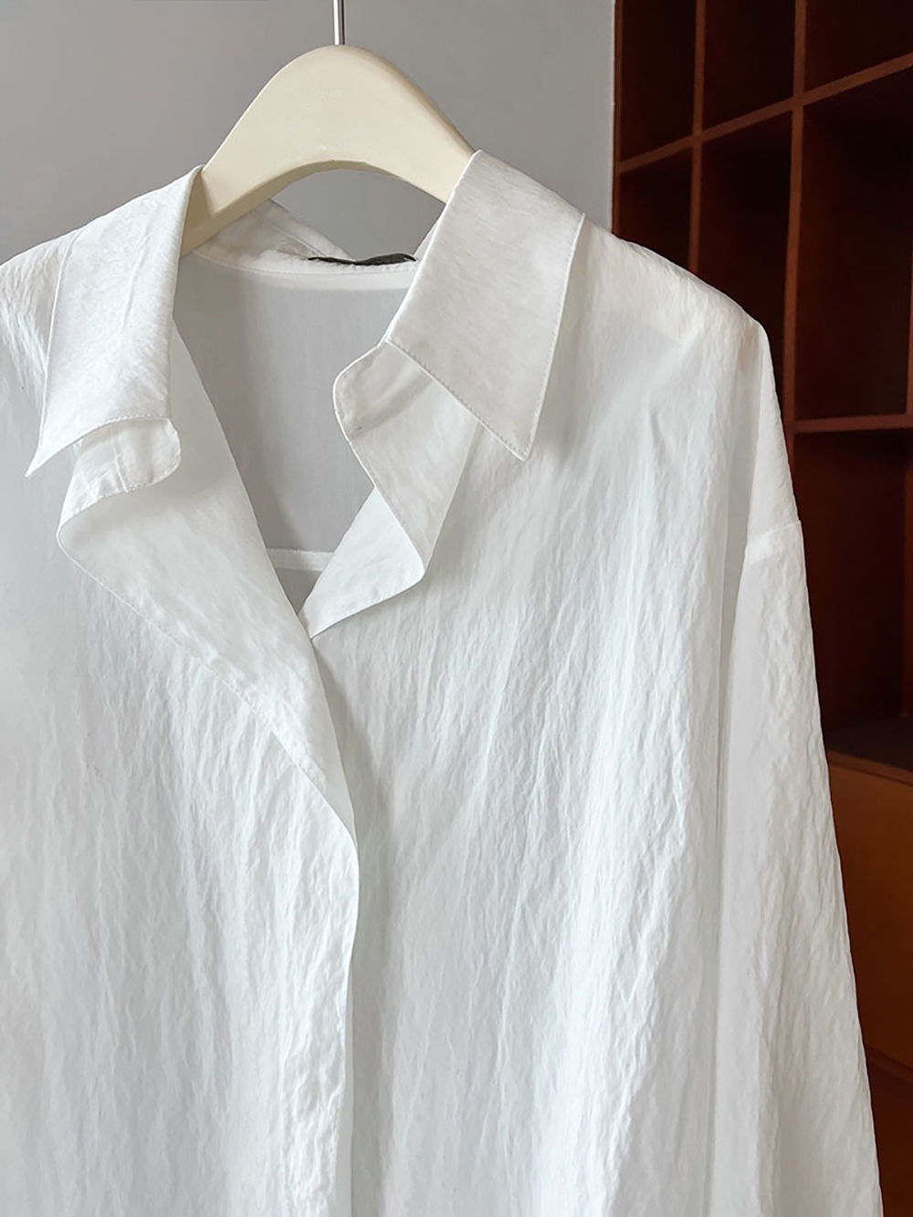 微皺肌理設計天絲襯衫,evaviva,U2-ZA09178,微皺肌理設計天絲襯衫,領500,999免運