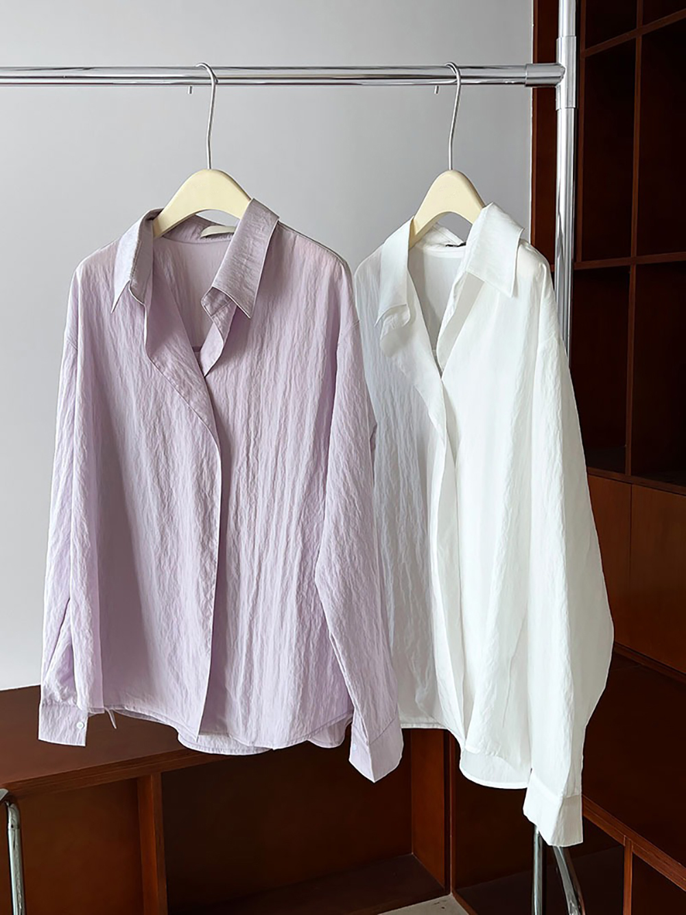 微皺肌理設計天絲襯衫,evaviva,U2-ZA09178,微皺肌理設計天絲襯衫,領500,999免運