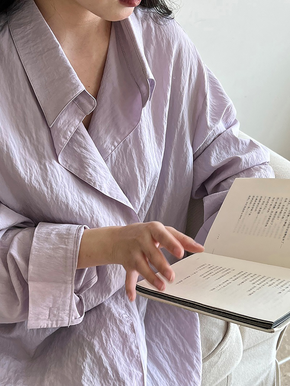 微皺肌理設計天絲襯衫,evaviva,U2-ZA09178,微皺肌理設計天絲襯衫,領500,999免運