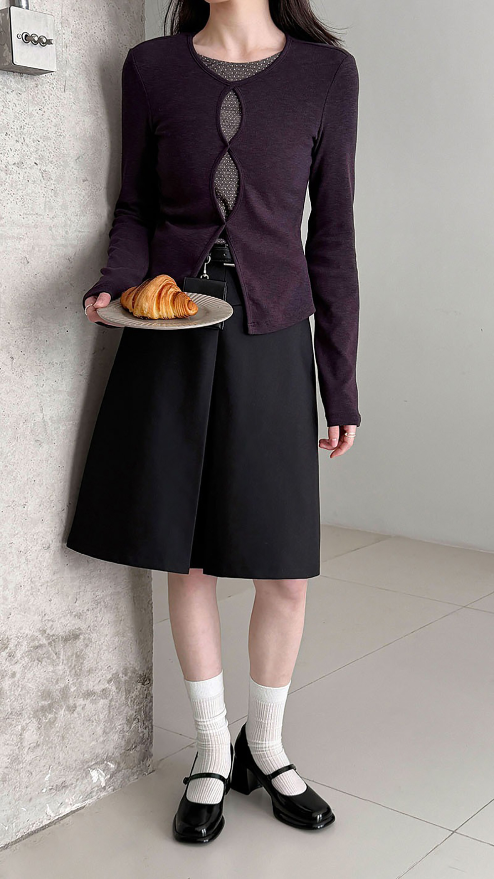 假兩件鏤空點點上衣,evaviva,U2-ZA09185,假兩件鏤空點點上衣,周新品優惠,NEWARRIVAL