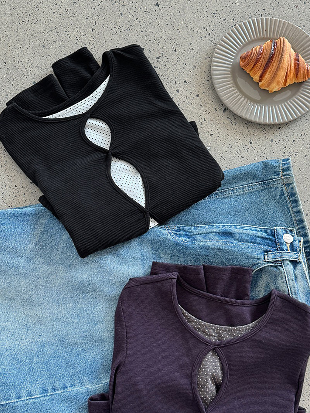 假兩件鏤空點點上衣,evaviva,U2-ZA09185,假兩件鏤空點點上衣,周新品優惠,NEWARRIVAL