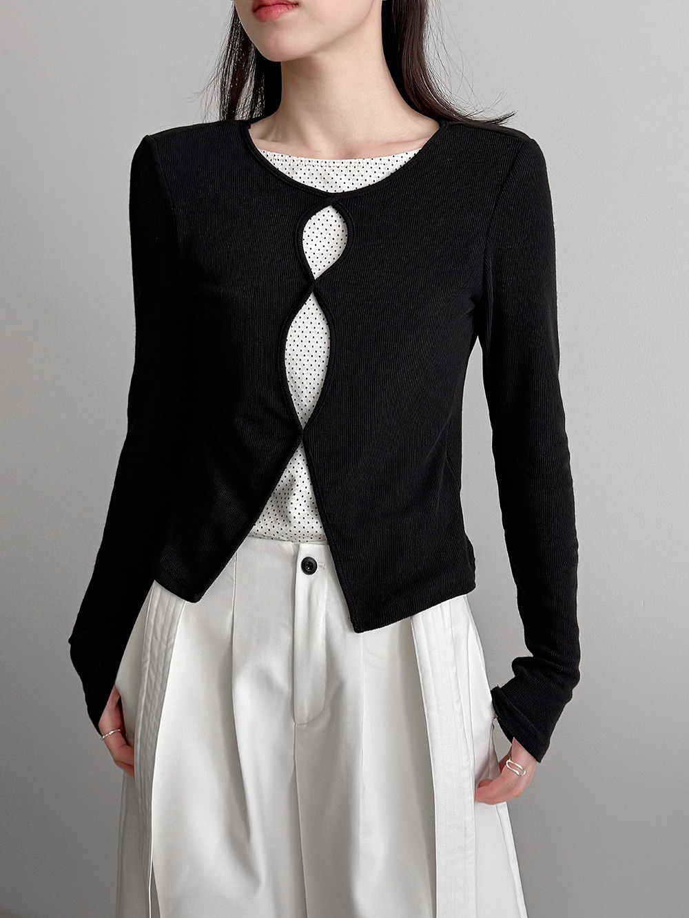 假兩件鏤空點點上衣,evaviva,U2-ZA09185,假兩件鏤空點點上衣,周新品優惠,NEWARRIVAL