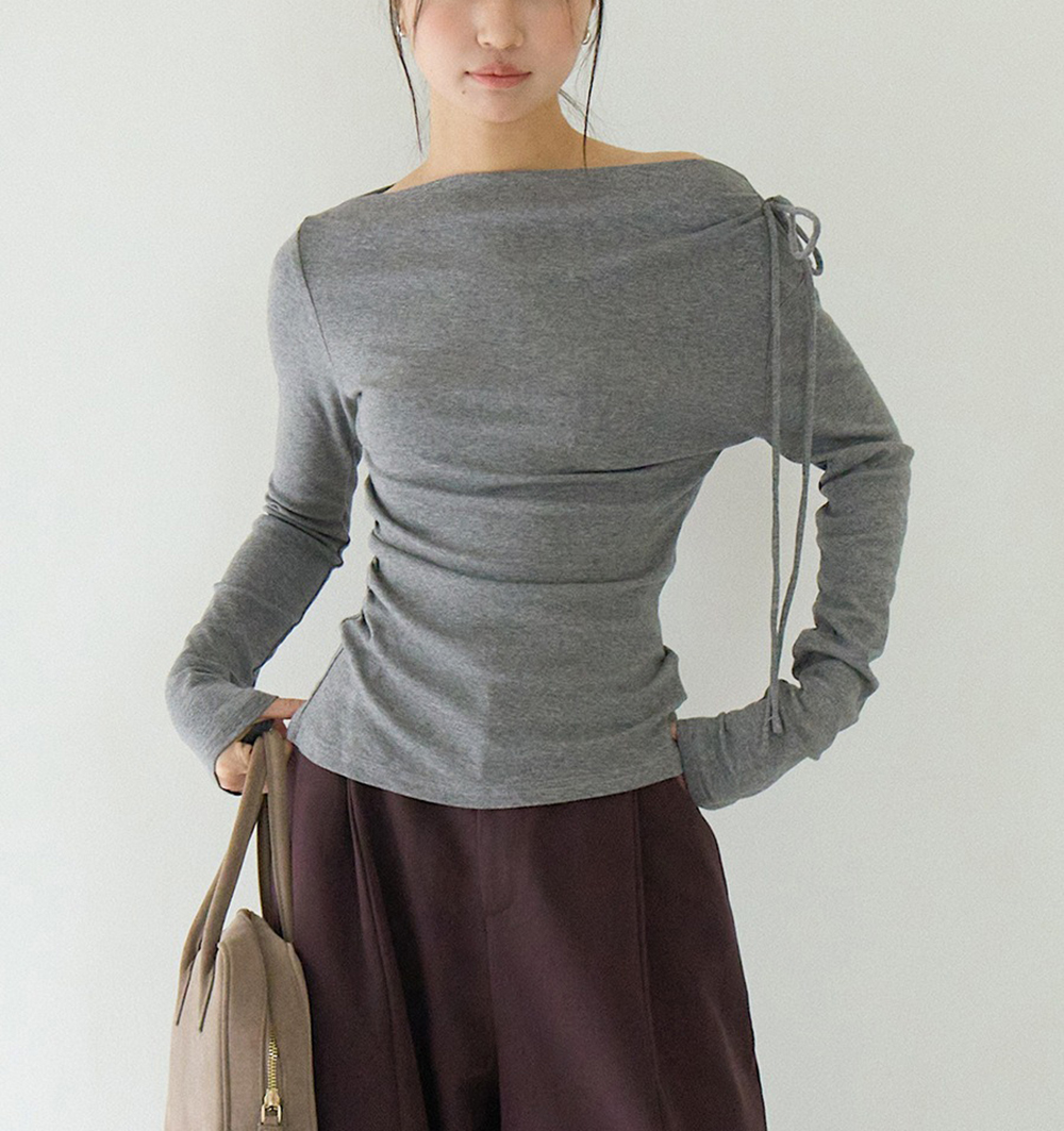 一字領側綁帶修身上衣,evaviva,XR-ZA09190,一字領側綁帶修身上衣,周新品優惠,NEWARRIVAL