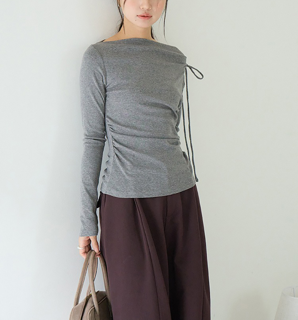 一字領側綁帶修身上衣,evaviva,XR-ZA09190,一字領側綁帶修身上衣,周新品優惠,NEWARRIVAL