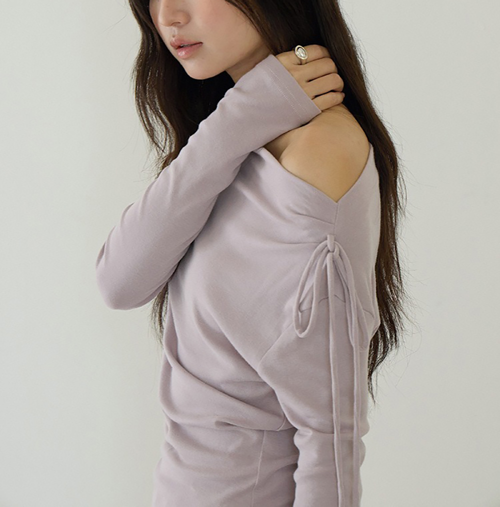 一字領側綁帶修身上衣,evaviva,XR-ZA09190,一字領側綁帶修身上衣,周新品優惠,NEWARRIVAL