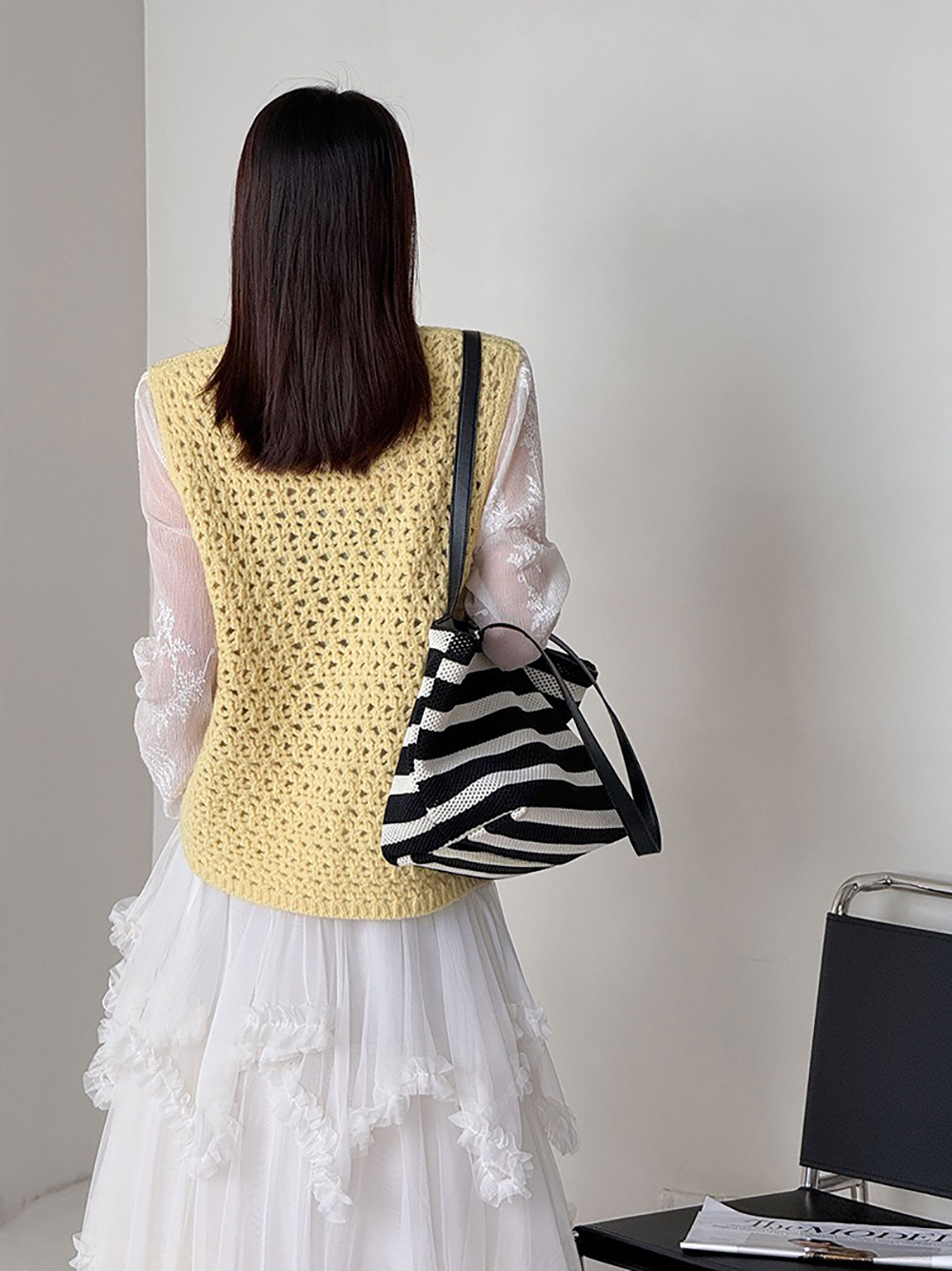 鏤空針織圓領背心,evaviva,8C-GW7436,鏤空針織圓領背心,領500,999免運