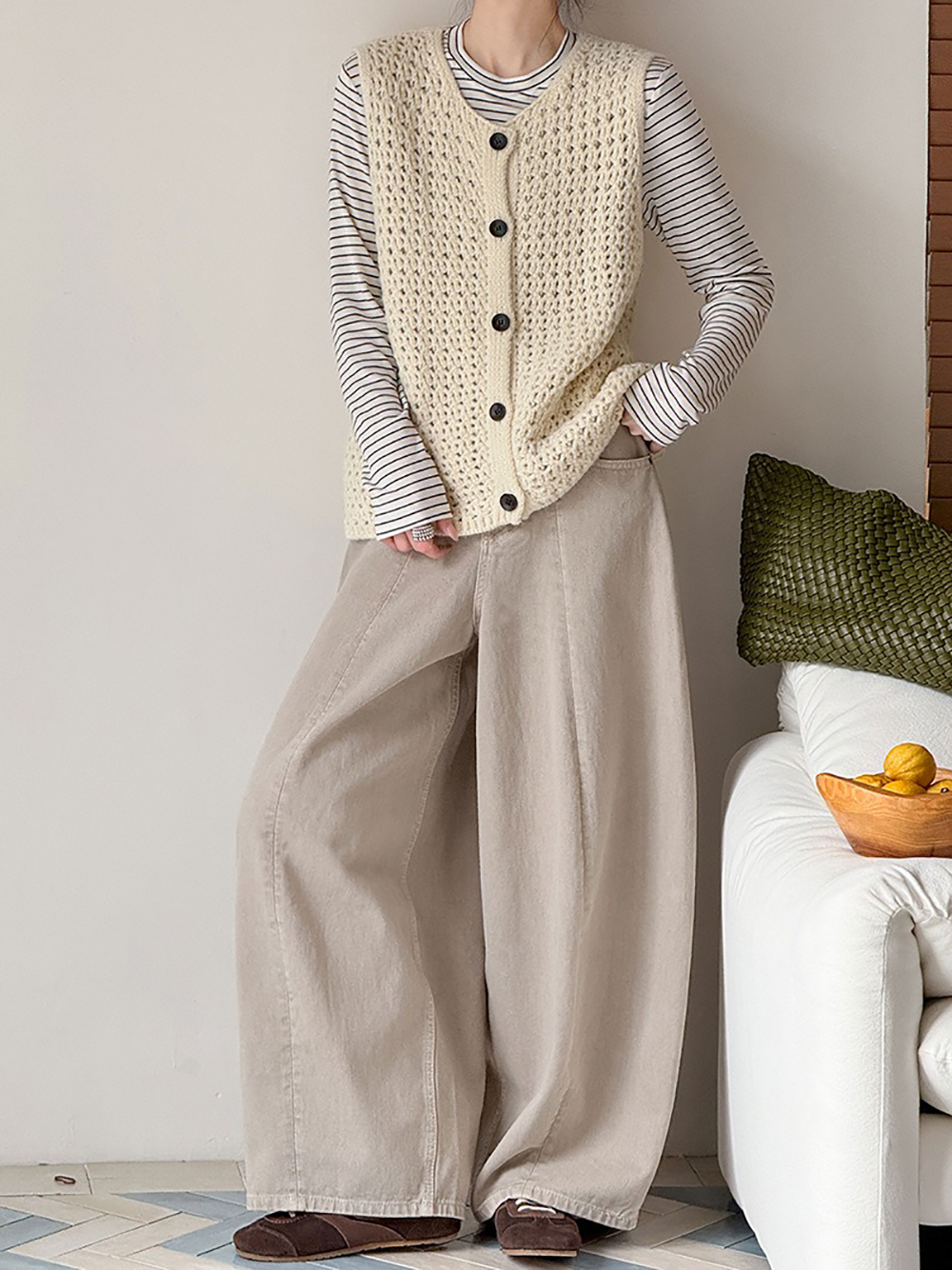 鏤空針織圓領背心,evaviva,8C-GW7436,鏤空針織圓領背心,領500,999免運