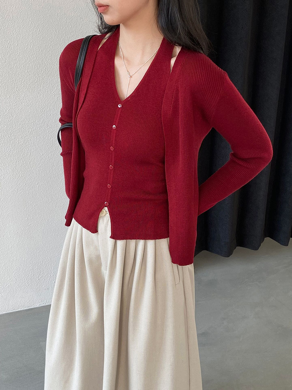 掛脖針織兩件式上衣,evaviva,8C-GZ7440,掛脖針織兩件式上衣,周新品優惠,NEWARRIVAL