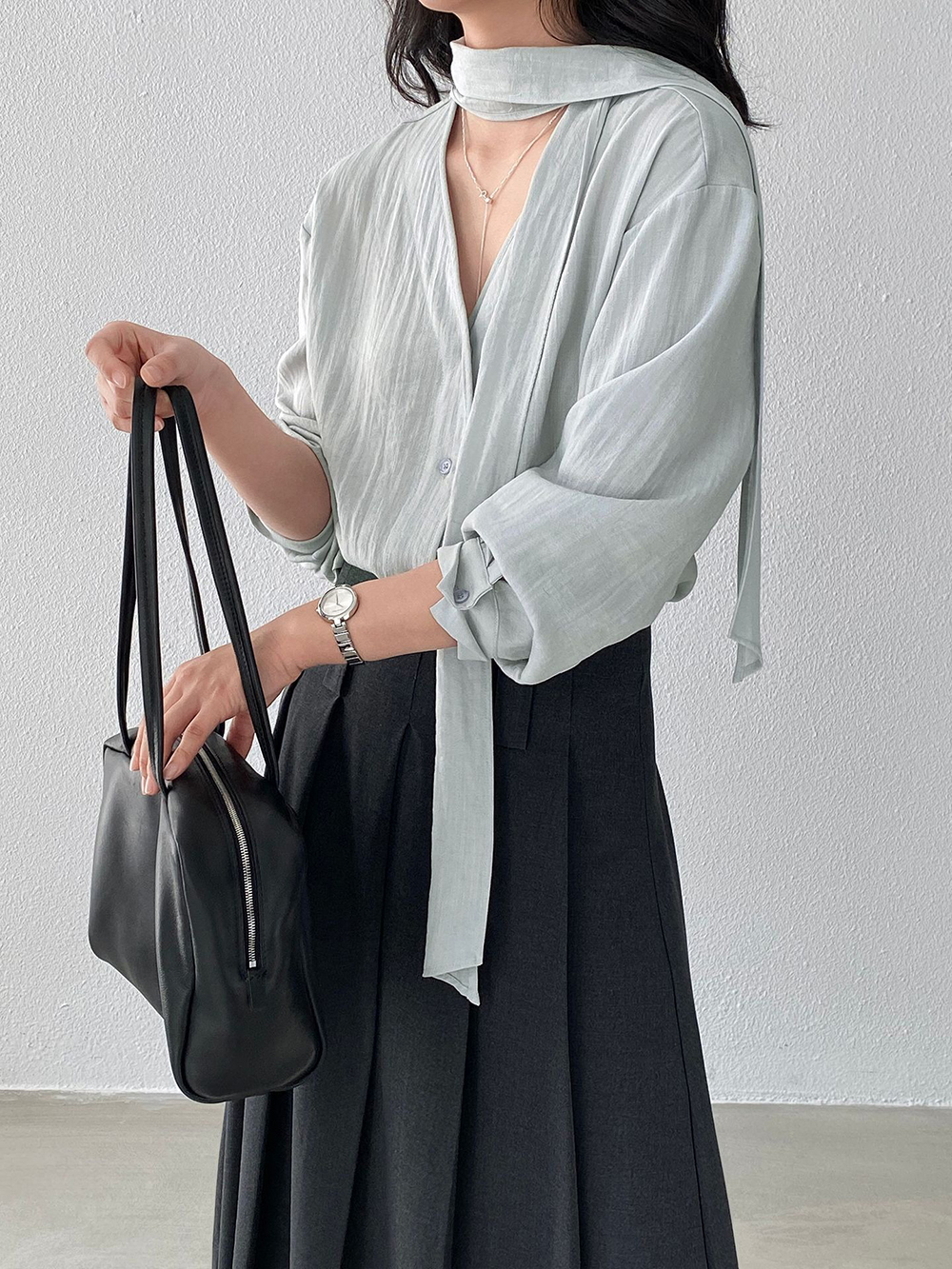 簡約溫柔風領巾襯衫,evaviva,8C-GZ7441,簡約溫柔風領巾襯衫,周新品優惠,NEWARRIVAL