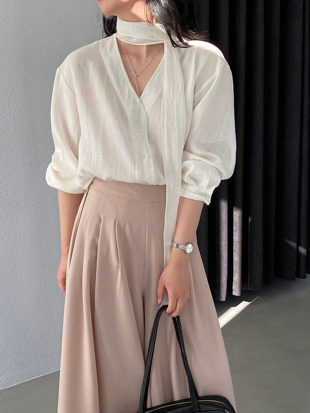 簡約溫柔風領巾襯衫,evaviva,8C-GZ7441,簡約溫柔風領巾襯衫,周新品優惠,NEWARRIVAL