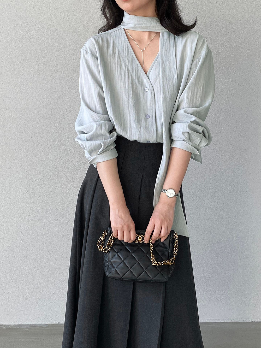 簡約溫柔風領巾襯衫,evaviva,8C-GZ7441,簡約溫柔風領巾襯衫,周新品優惠,NEWARRIVAL