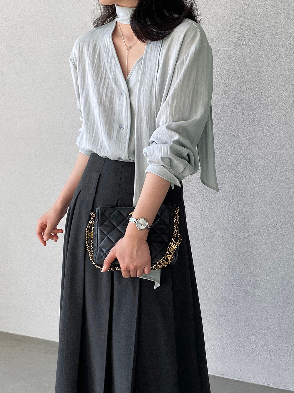 簡約溫柔風領巾襯衫,evaviva,8C-GZ7441,簡約溫柔風領巾襯衫,周新品優惠,NEWARRIVAL