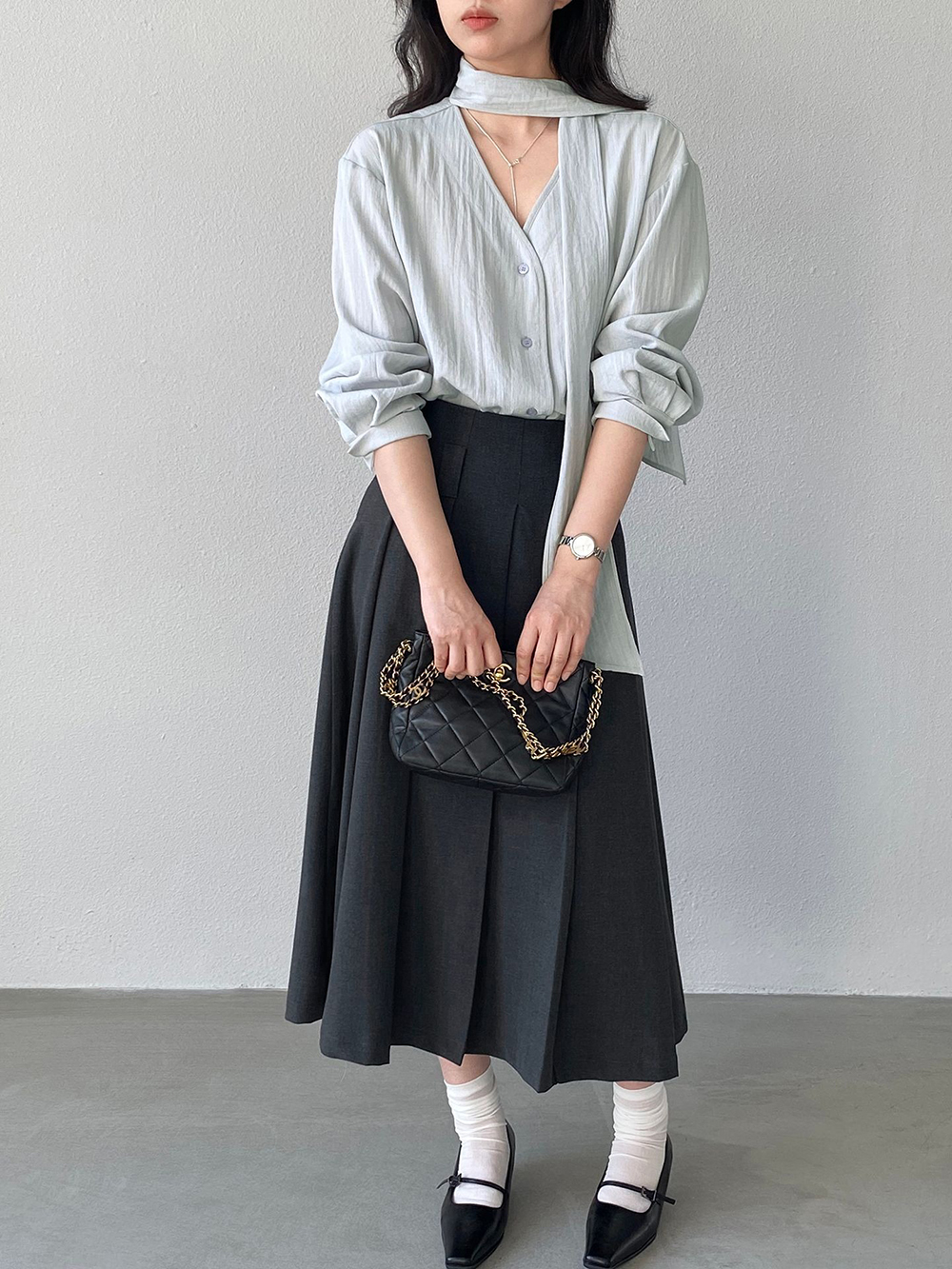 簡約溫柔風領巾襯衫,evaviva,8C-GZ7441,簡約溫柔風領巾襯衫,周新品優惠,NEWARRIVAL