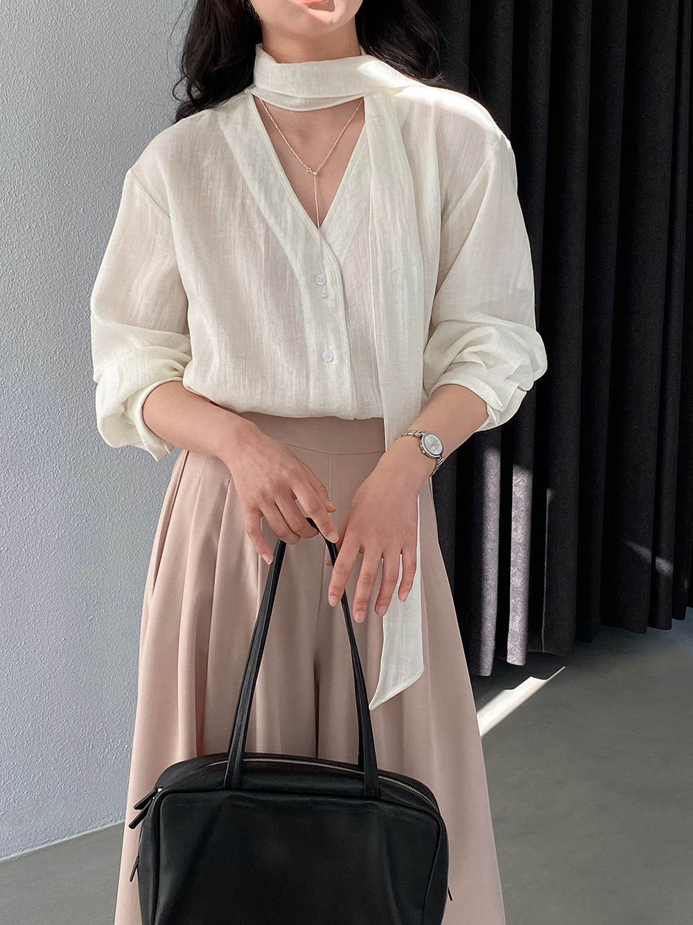 簡約溫柔風領巾襯衫,evaviva,8C-GZ7441,簡約溫柔風領巾襯衫,周新品優惠,NEWARRIVAL