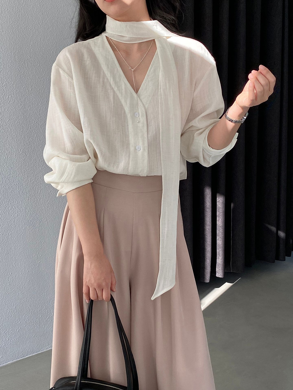 簡約溫柔風領巾襯衫,evaviva,8C-GZ7441,簡約溫柔風領巾襯衫,周新品優惠,NEWARRIVAL