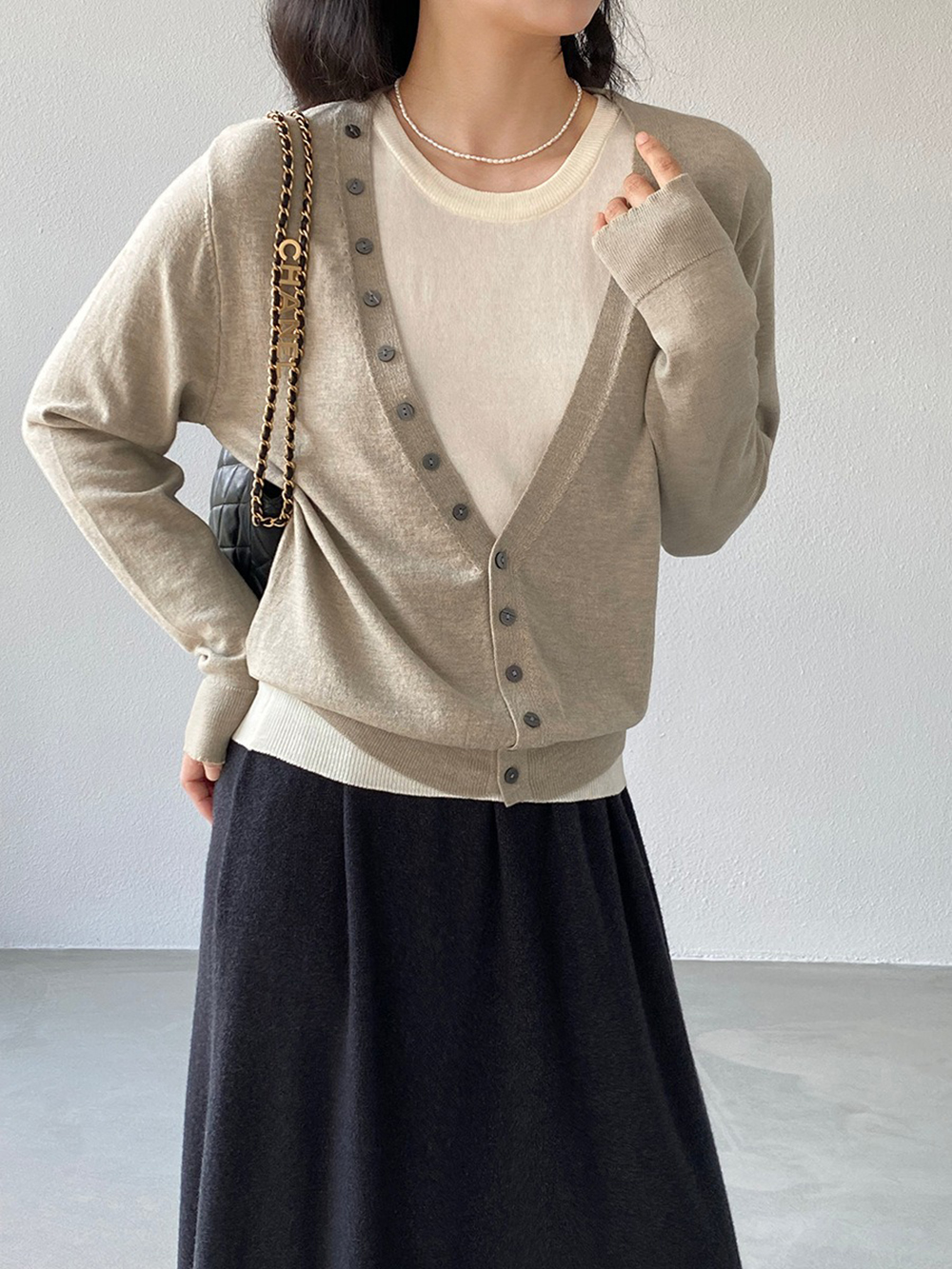 撞色兩件式針織上衣,evaviva,8C-GZ7442,撞色兩件式針織上衣,周新品優惠,NEWARRIVAL