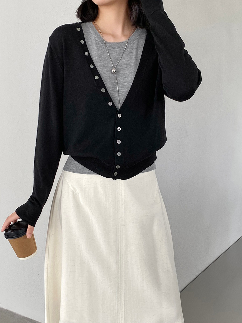 撞色兩件式針織上衣,evaviva,8C-GZ7442,撞色兩件式針織上衣,周新品優惠,NEWARRIVAL