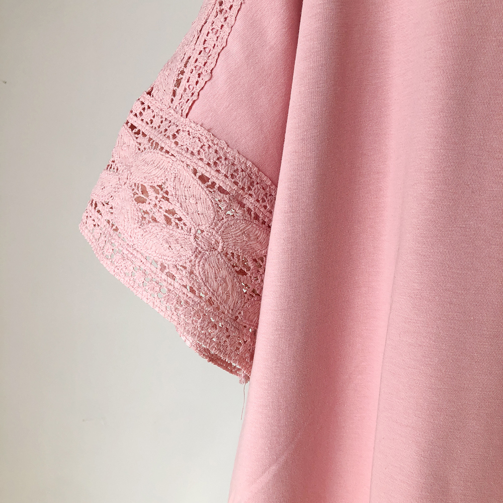 鏤空蕾絲五分袖上衣,evaviva,8C-MV7437,鏤空蕾絲五分袖上衣,領500,999免運