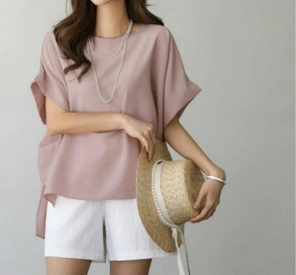 側開衩寬鬆圓領上衣,evaviva,8C-MV7438,側開衩寬鬆圓領上衣,領500,999免運