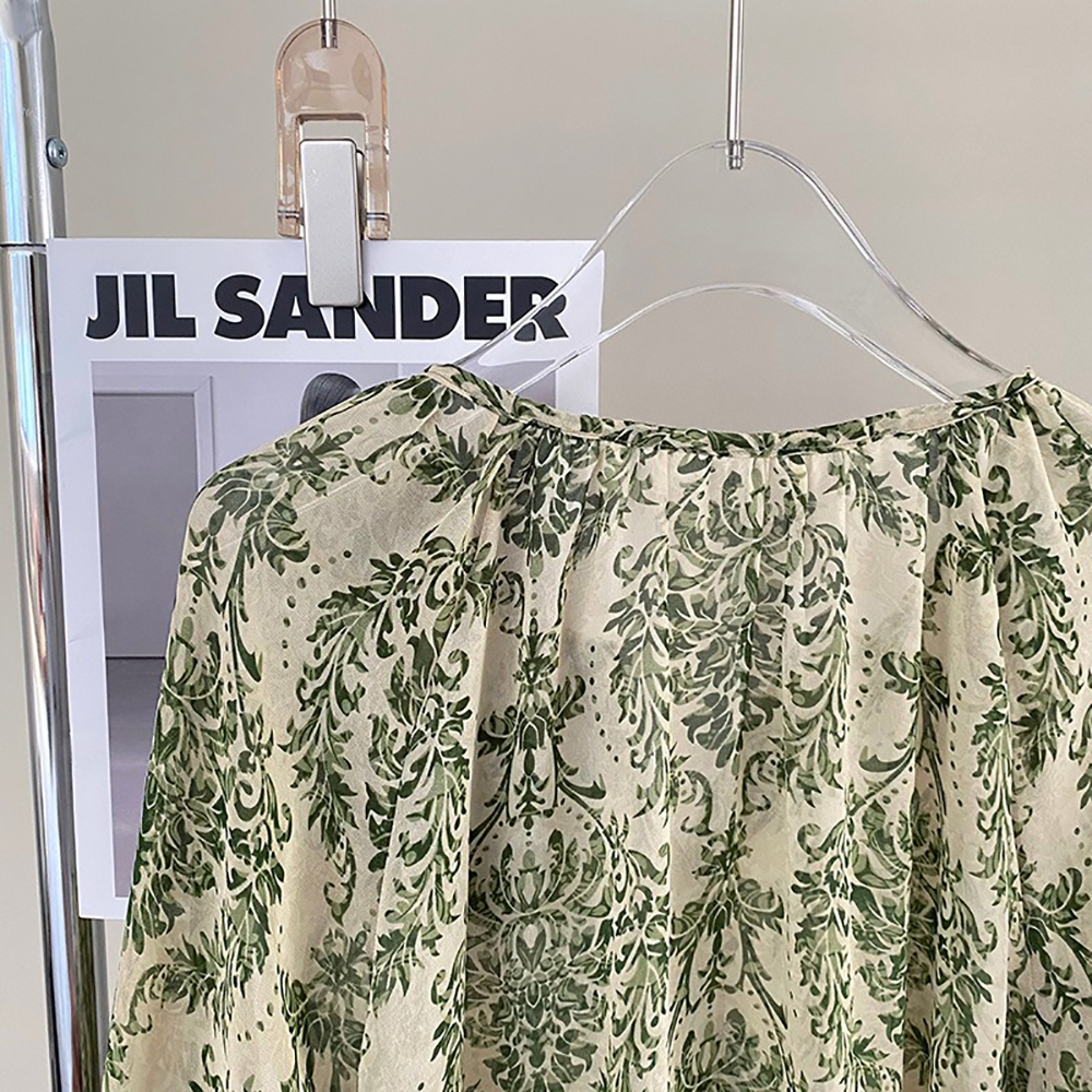 森林系印花小V領襯衫,evaviva,8C-UR7439,森林系印花小V領襯衫,周新品優惠,NEWARRIVAL