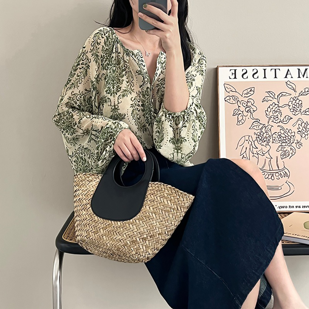 森林系印花小V領襯衫,evaviva,8C-UR7439,森林系印花小V領襯衫,周新品優惠,NEWARRIVAL