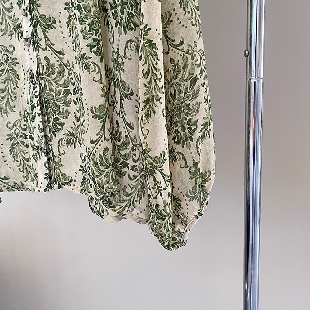 森林系印花小V領襯衫,evaviva,8C-UR7439,森林系印花小V領襯衫,周新品優惠,NEWARRIVAL