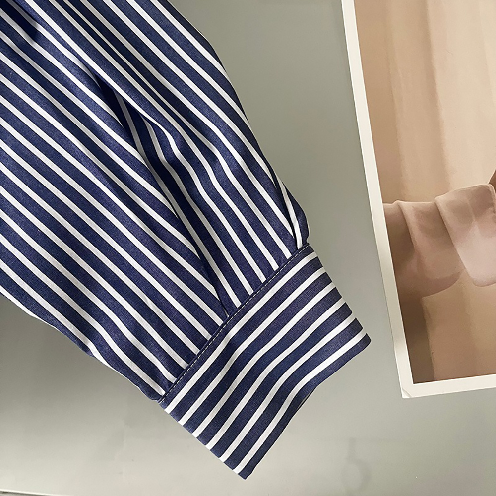 條紋圓領襯衫款洋裝,evaviva,8C-UR7444,條紋圓領襯衫款洋裝,領500,999免運