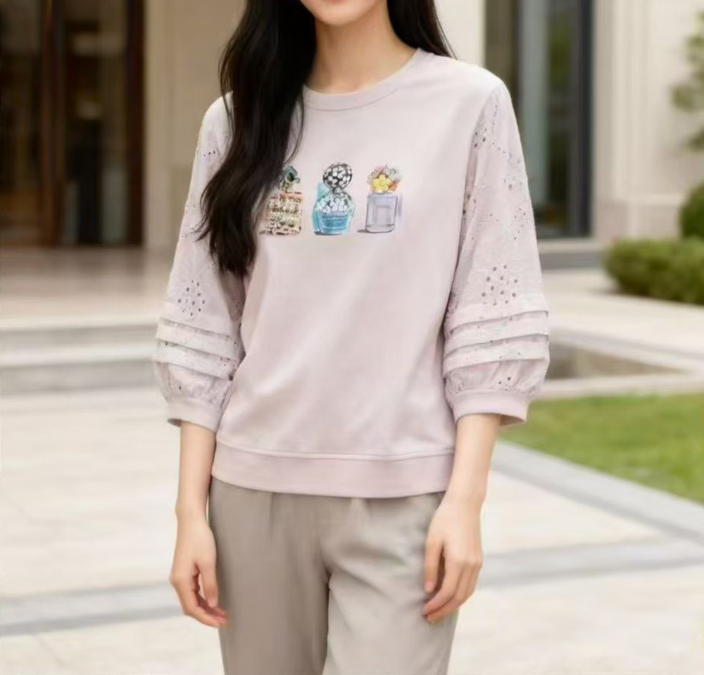 香水印花鏤空刺繡上衣,evaviva,99-AL7429,香水印花鏤空刺繡上衣,領500,999免運