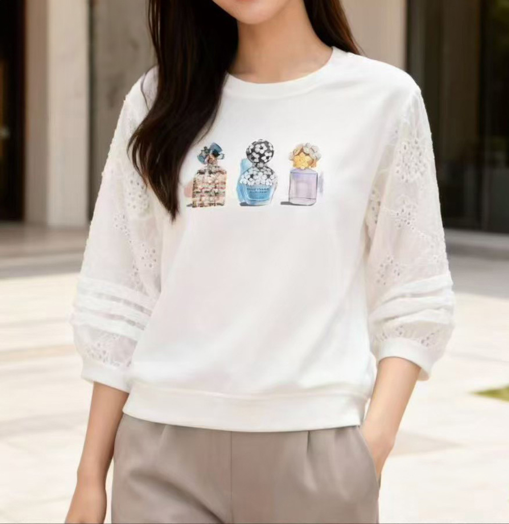 香水印花鏤空刺繡上衣,evaviva,99-AL7429,香水印花鏤空刺繡上衣,領500,999免運