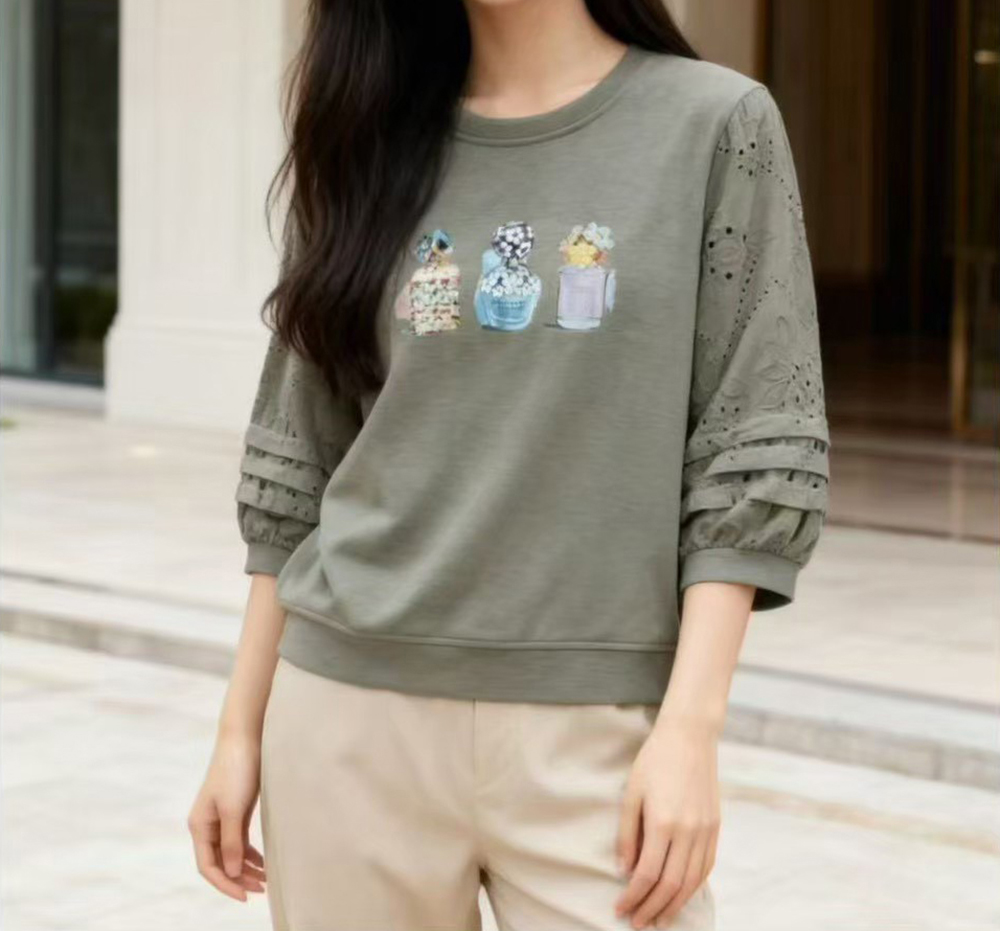 香水印花鏤空刺繡上衣,evaviva,99-AL7429,香水印花鏤空刺繡上衣,領500,999免運