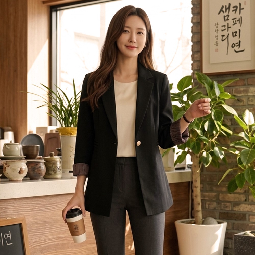 花紋反摺設計西裝外套