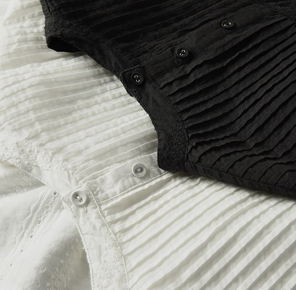 風琴壓褶立領長袖襯衫,evaviva,8C-FC7488,風琴壓褶立領長袖襯衫,領500,999免運