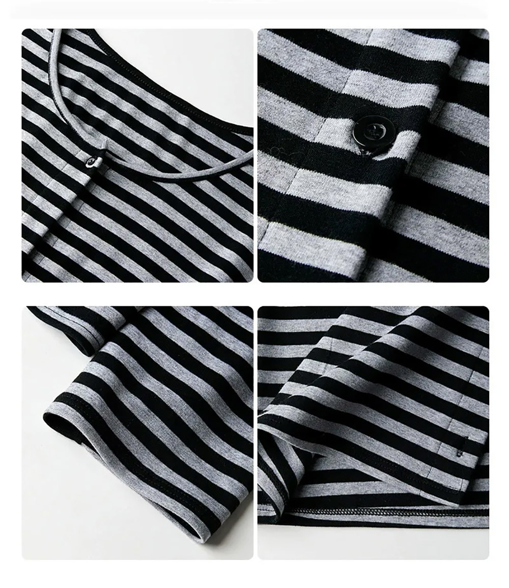 慵懶風圓領條紋外套,evaviva,8C-GR7481,慵懶風圓領條紋外套,領500,999免運