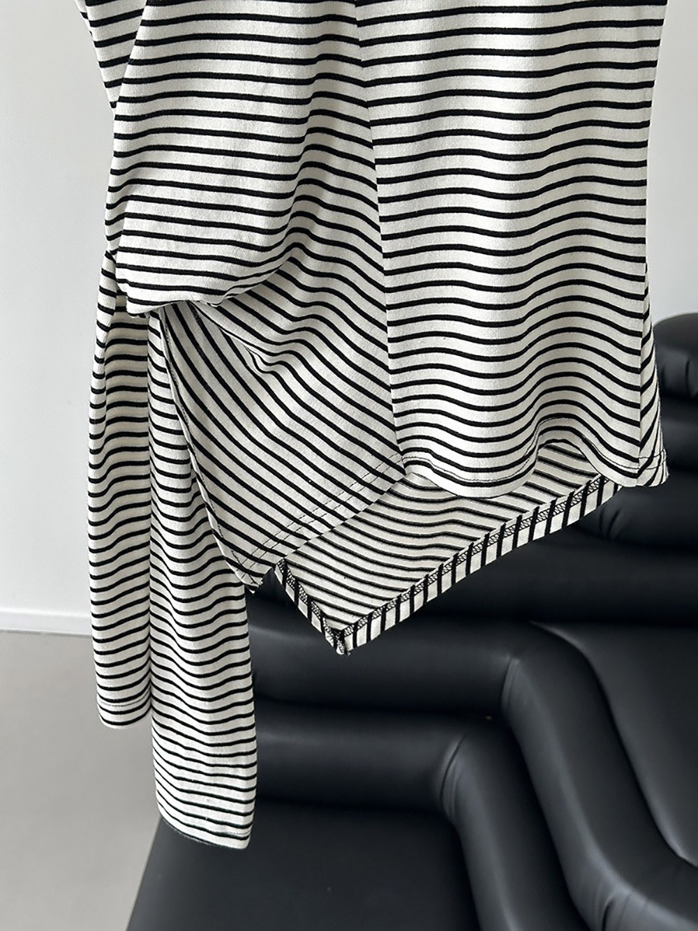 綁帶設計款條紋上衣,evaviva,8C-GW7483,綁帶設計款條紋上衣,領500,999免運