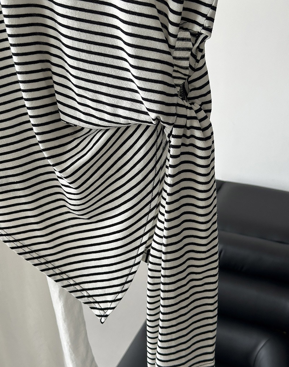 綁帶設計款條紋上衣,evaviva,8C-GW7483,綁帶設計款條紋上衣,領500,999免運