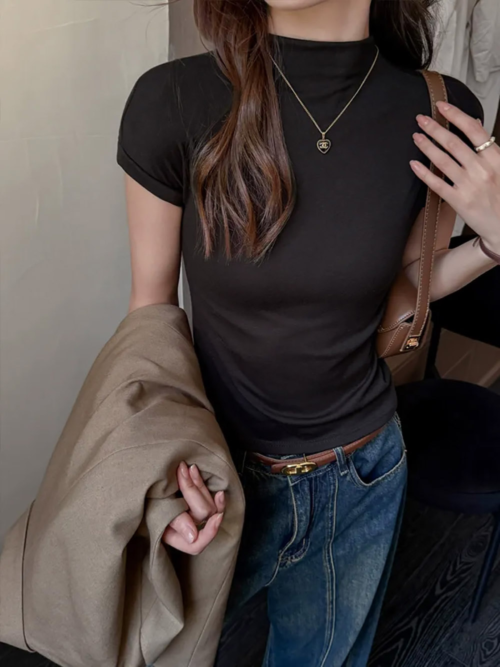 天絲半領修身款上衣,evaviva,8C-GX7485,天絲半領修身款上衣,領500,999免運