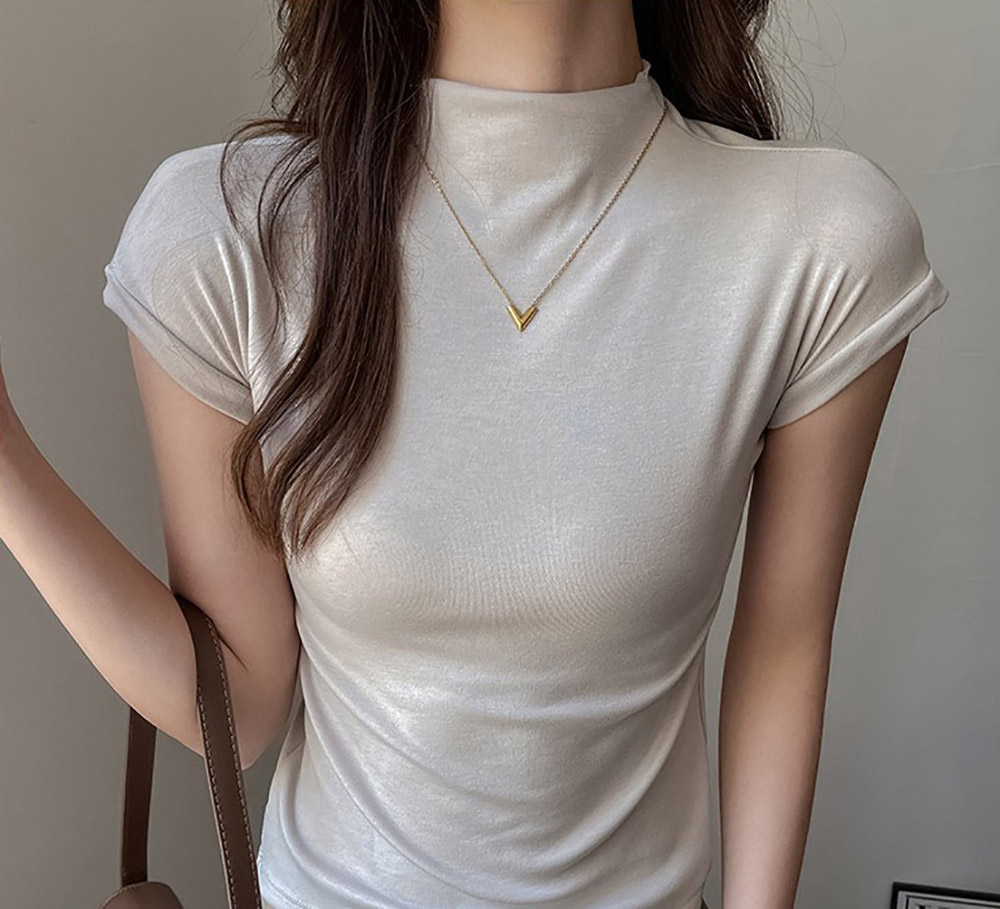 天絲半領修身款上衣,evaviva,8C-GX7485,天絲半領修身款上衣,領500,999免運