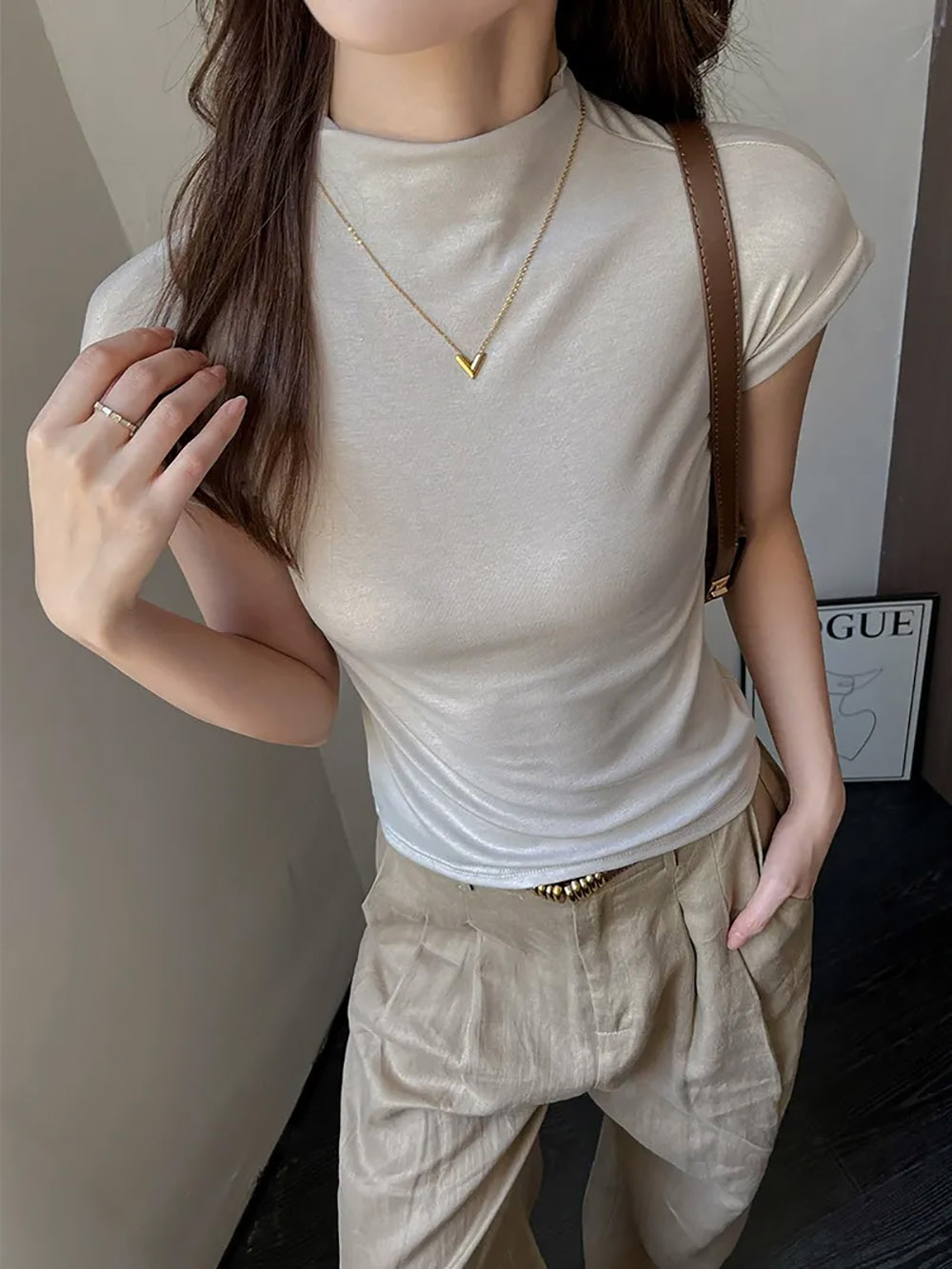 天絲半領修身款上衣,evaviva,8C-GX7485,天絲半領修身款上衣,領500,999免運