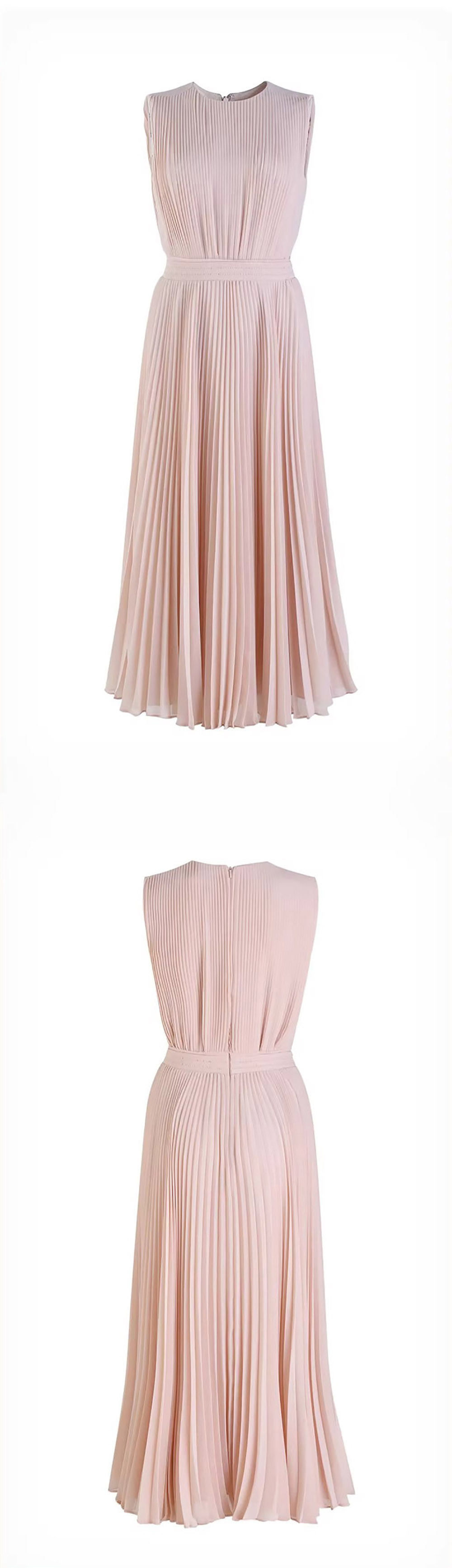 浪漫優雅背心百褶洋裝,evaviva,8C-GY7495,浪漫優雅背心百褶洋裝,領500,999免運