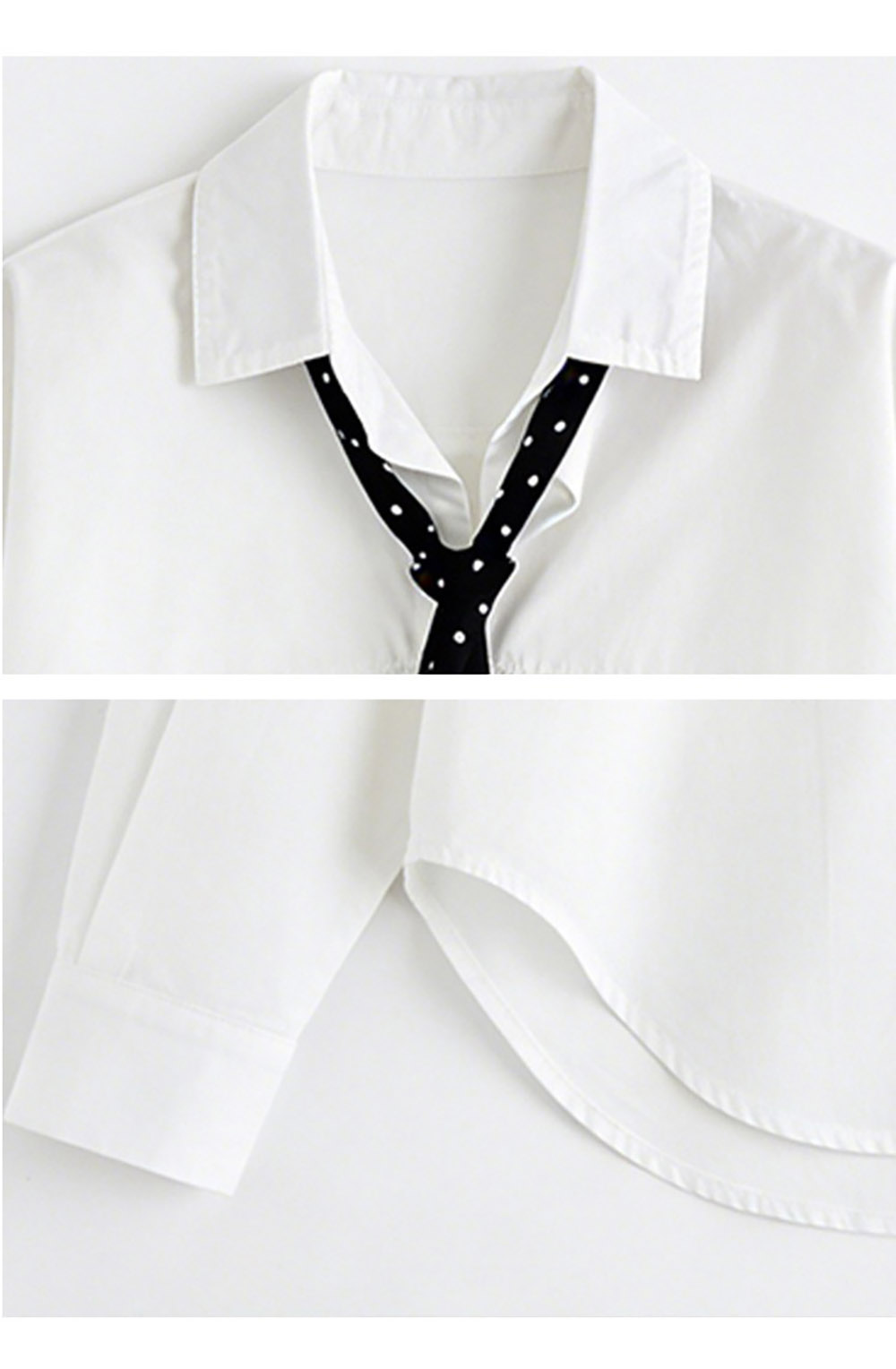 波點絲巾落肩款襯衫,evaviva,8C-HV7489,波點絲巾落肩款襯衫,領500,999免運