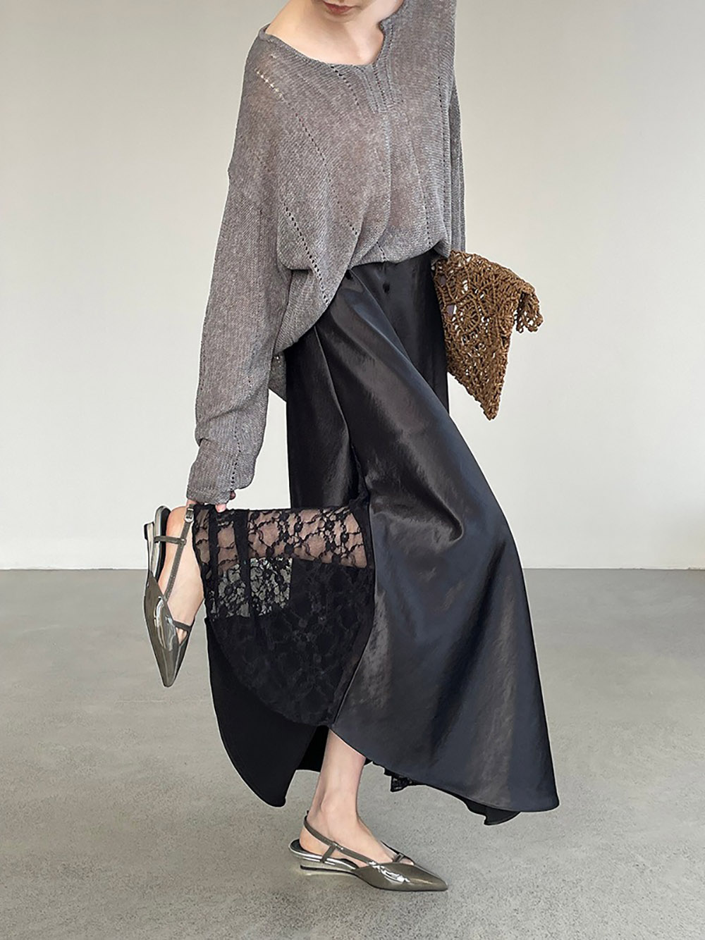 氣質蕾絲拼接緞面長裙,evaviva,8C-UR7482,氣質蕾絲拼接緞面長裙,周新品優惠,NEWARRIVAL