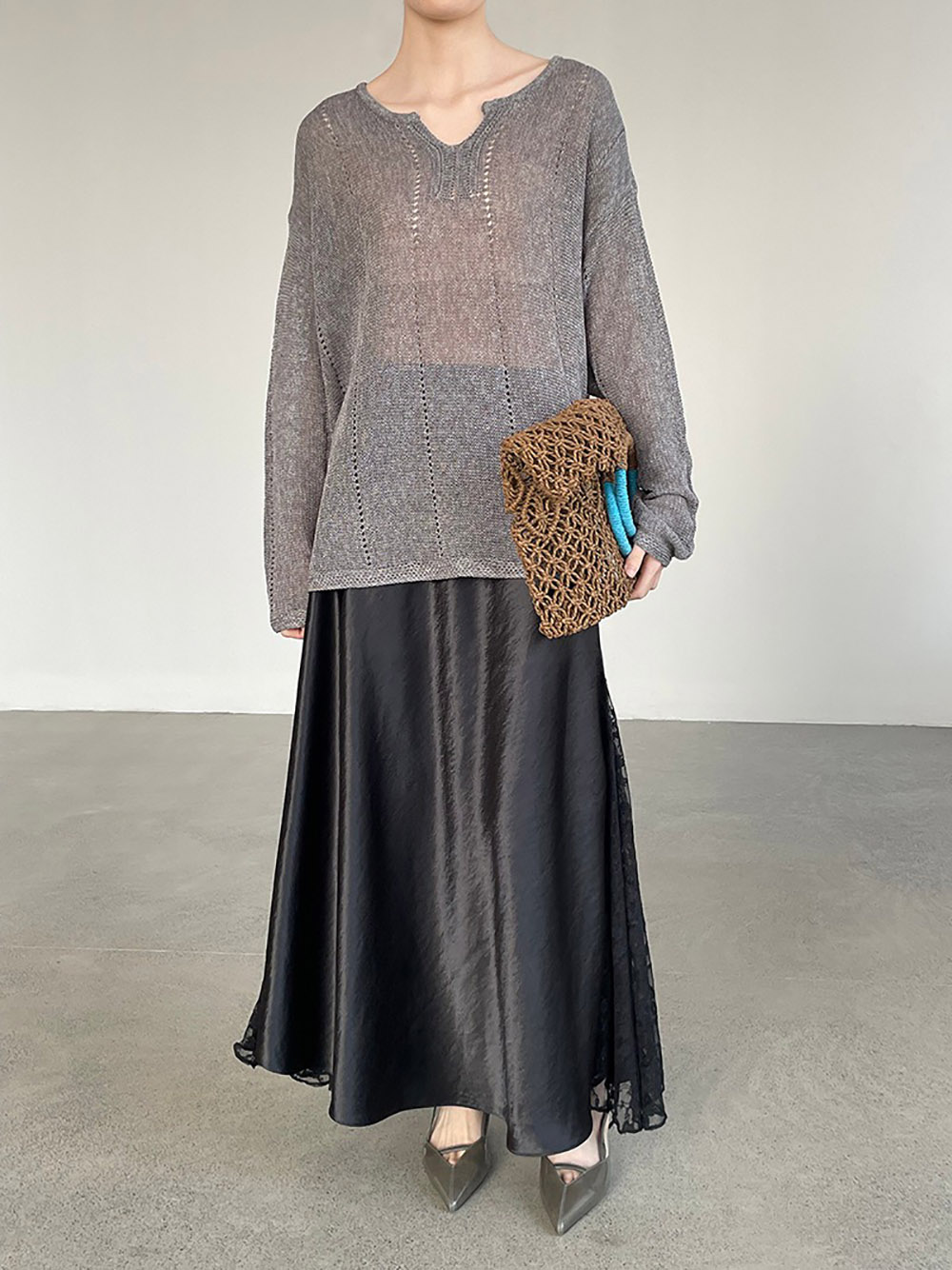 氣質蕾絲拼接緞面長裙,evaviva,8C-UR7482,氣質蕾絲拼接緞面長裙,周新品優惠,NEWARRIVAL