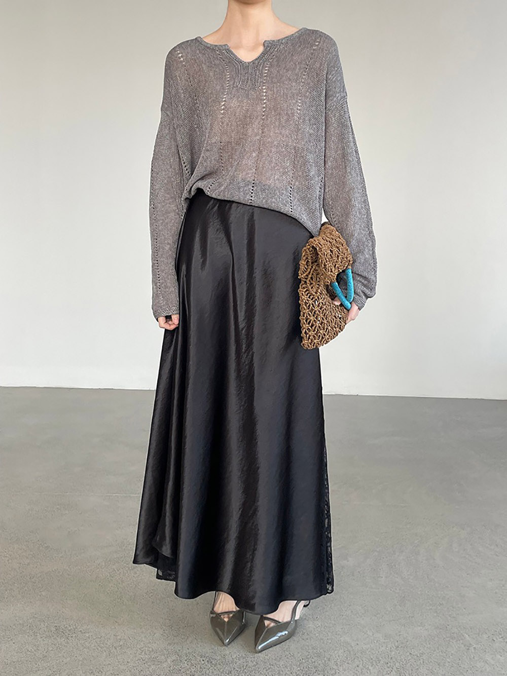 氣質蕾絲拼接緞面長裙,evaviva,8C-UR7482,氣質蕾絲拼接緞面長裙,周新品優惠,NEWARRIVAL