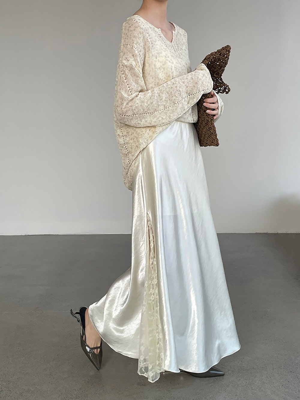 氣質蕾絲拼接緞面長裙,evaviva,8C-UR7482,氣質蕾絲拼接緞面長裙,周新品優惠,NEWARRIVAL