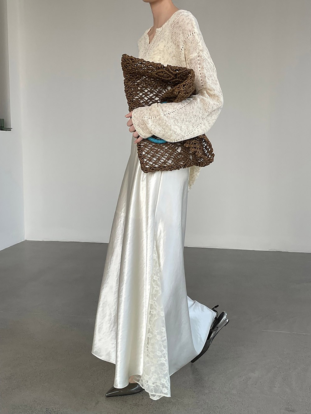 氣質蕾絲拼接緞面長裙,evaviva,8C-UR7482,氣質蕾絲拼接緞面長裙,周新品優惠,NEWARRIVAL