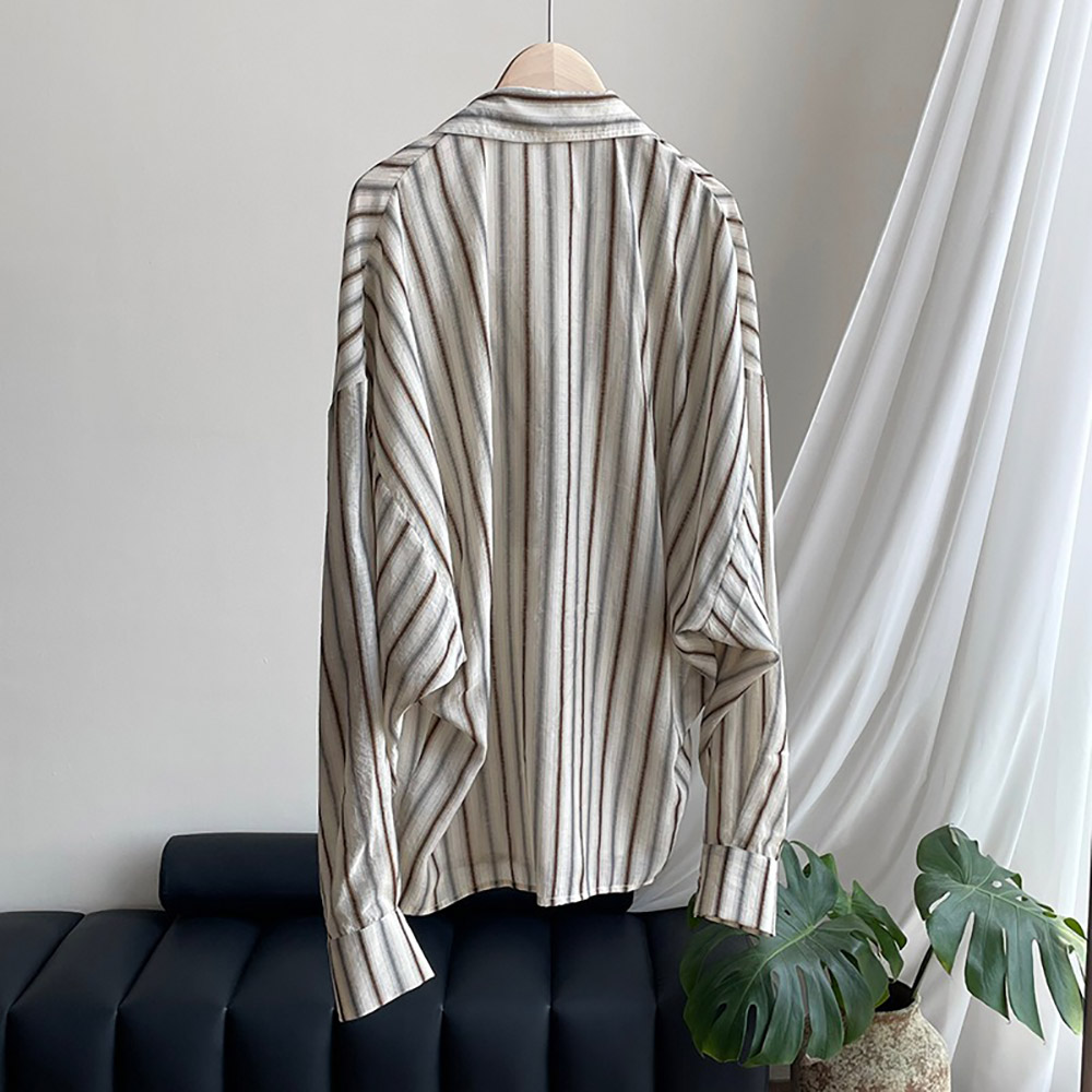 質感撞色條紋亞麻襯衫,evaviva,8C-UR7484,質感撞色條紋亞麻襯衫,周新品優惠,NEWARRIVAL