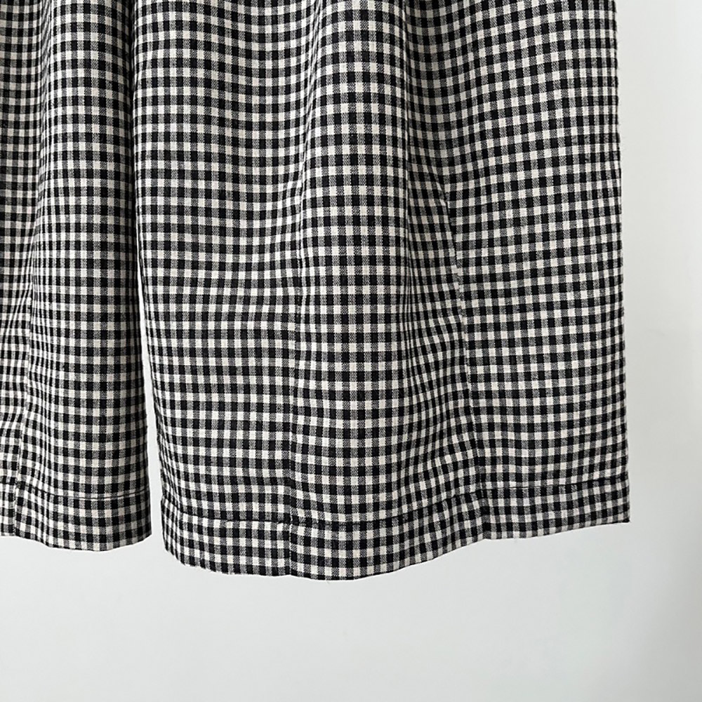 日系文藝風格子寬褲,evaviva,8C-UR7486,日系文藝風格子寬褲,領500,999免運